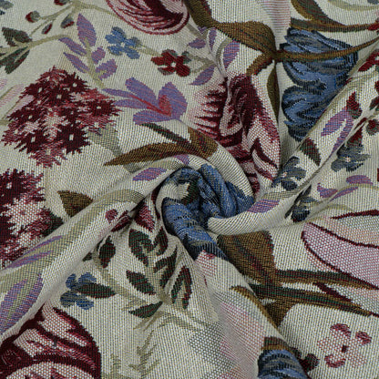 Off White Base Floral Design Cotton Blend Jacquard | SKU: JDD-498
