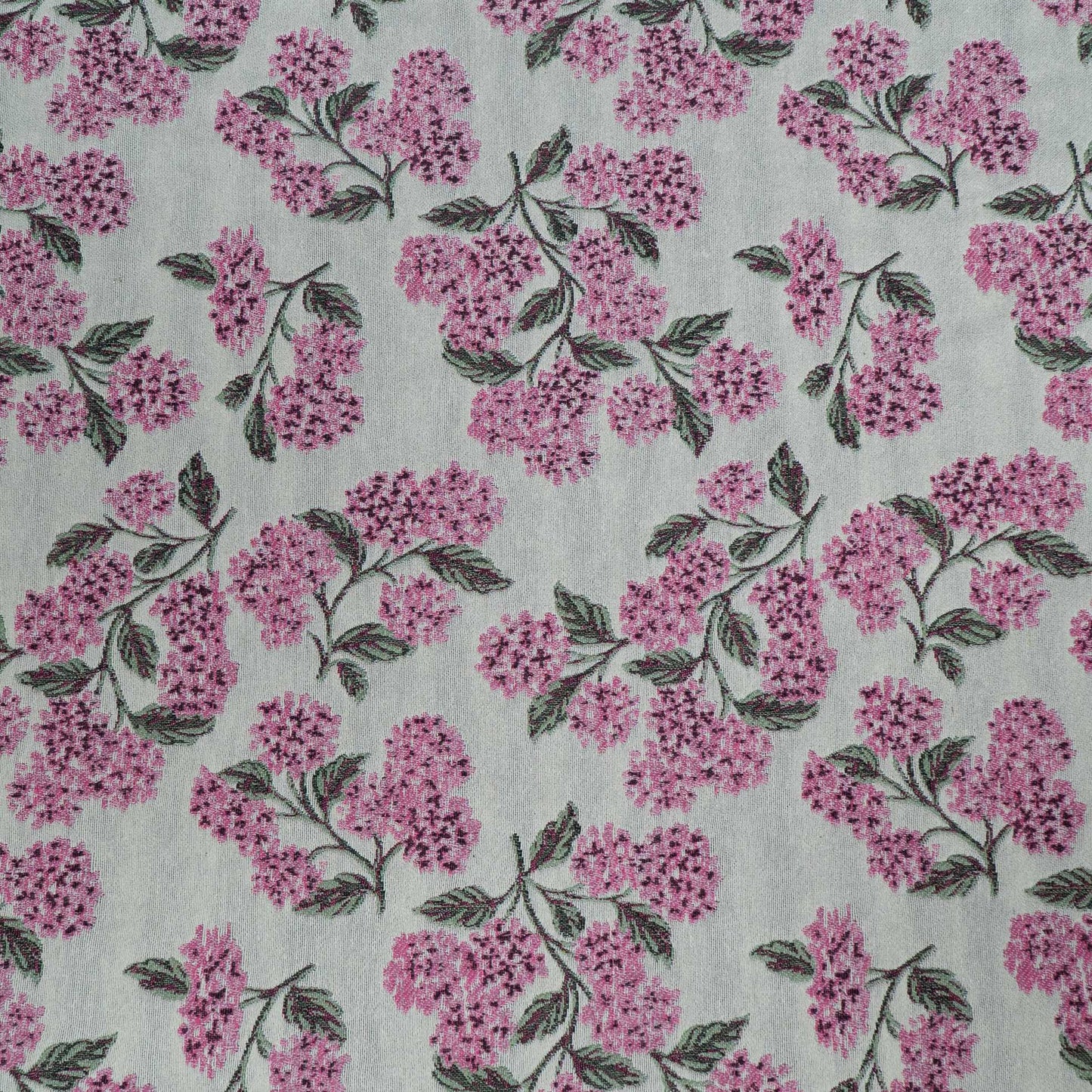 White Pink Floral Design Cotton Blend Jacquard | SKU: JDD-501