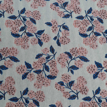 White Peach Floral Design Cotton Blend Jacquard | SKU: JDD-503