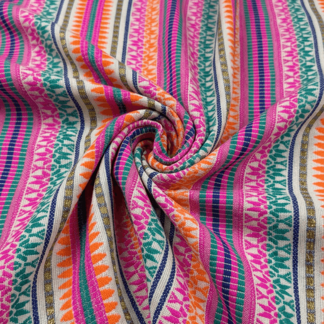 Multicolor Capsule Design Cotton Blend Jacquard | SKU: JDD-510