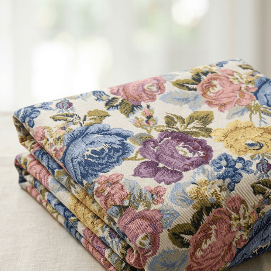 Multicolor Floral Design Cotton Blend Jacquard | SKU: JDD-516