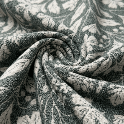 Green & Beige Floral Design Cotton Velvet Blend Heavy Jacquard | SKU: JDD-520