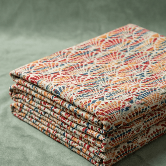 Multicolor Cotton Blend Jacquard Fabric for Furnishng | SKU: JDD-530