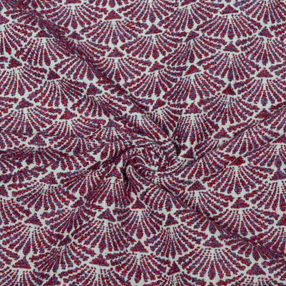 Purple Color Textured Cotton Blend Jacquard Fabric for Furnishing | Width: 54"