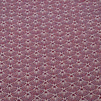 Purple Color Textured Cotton Blend Jacquard Fabric for Furnishing | Width: 54"