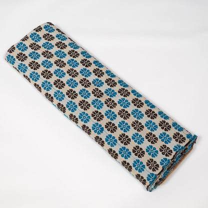 Blue, Black & White Cotton Blend Jacquard Fabric - 54" (137 cm)