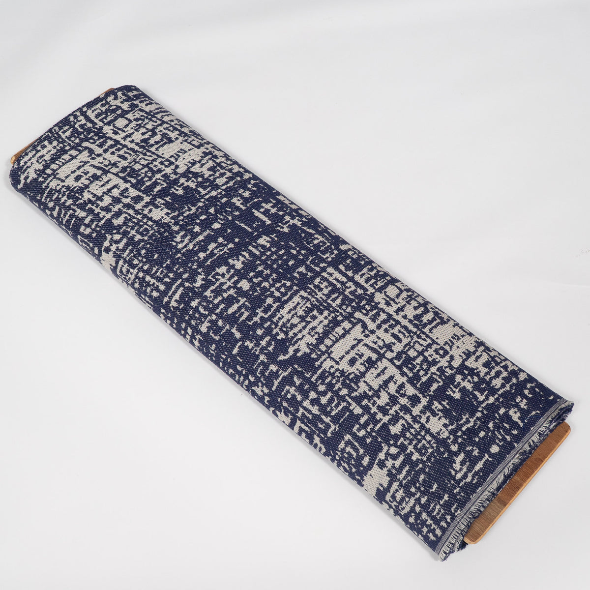 Blue & White Cotton Jacquard Fabric - 54" (137 cm)