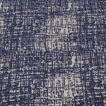 Blue & White Cotton Jacquard Fabric - 54" (137 cm)