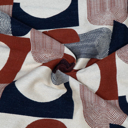 Multicolor Geometrical Design Cotton Acrylic Blend Jacquard Fabric - 54" (137 cm)
