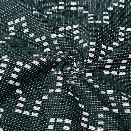 Bottel Green Cotton Velvet Blend Jacquard Fabric for Furnishing | Width: 54"