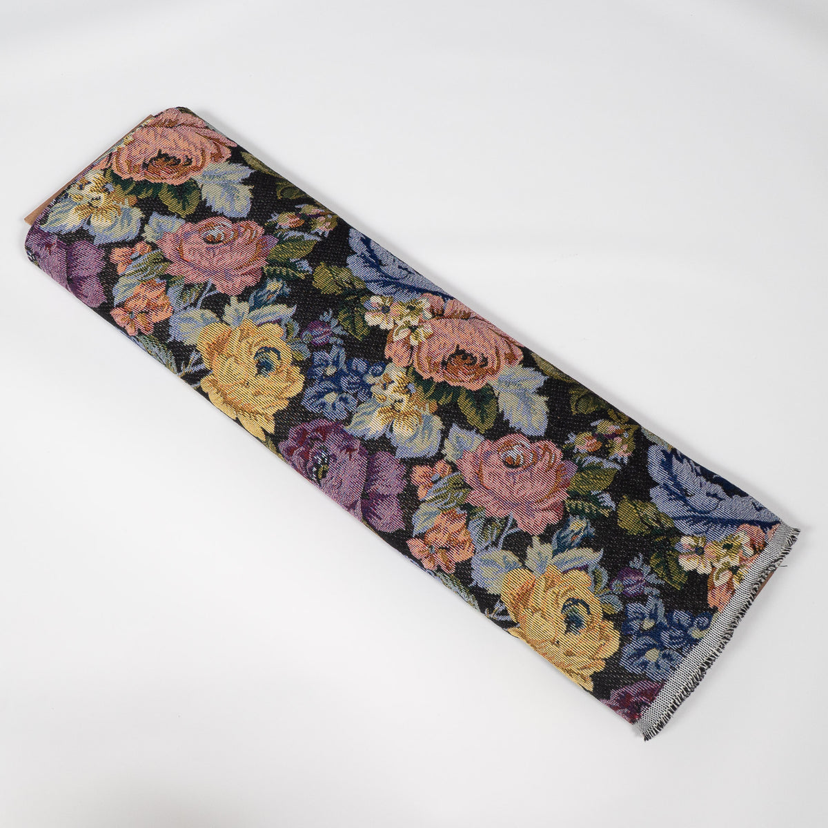 Multicolor Floral Design Cotton Blend Jacquard Fabric for Furnishing | Width: 54"