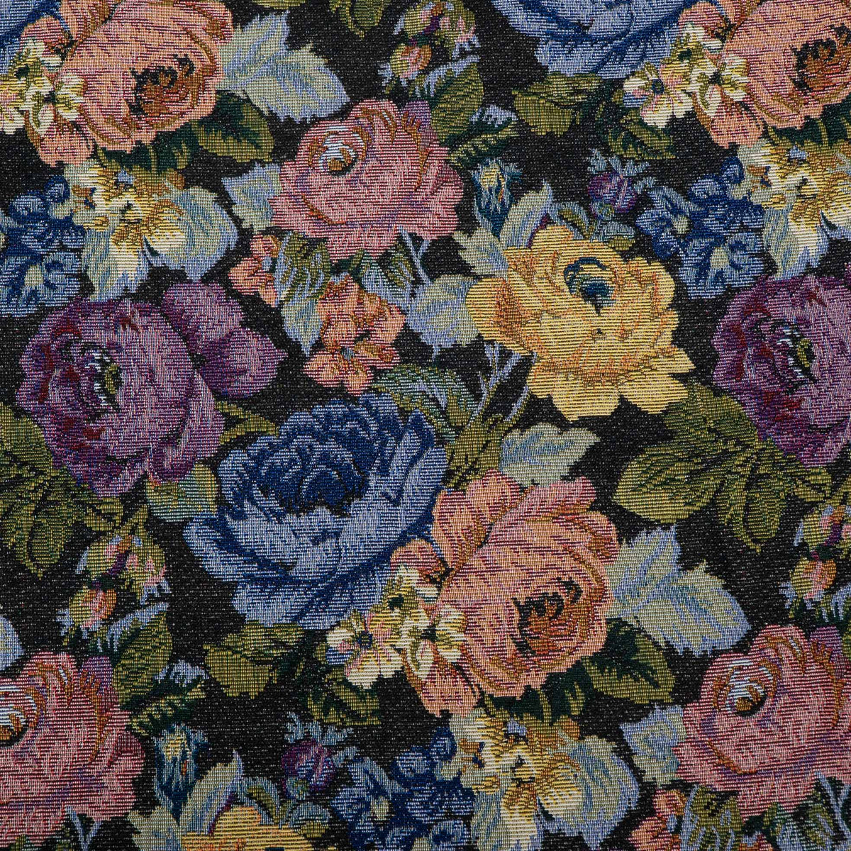 Multicolor Floral Design Cotton Blend Jacquard Fabric for Furnishing | Width: 54"