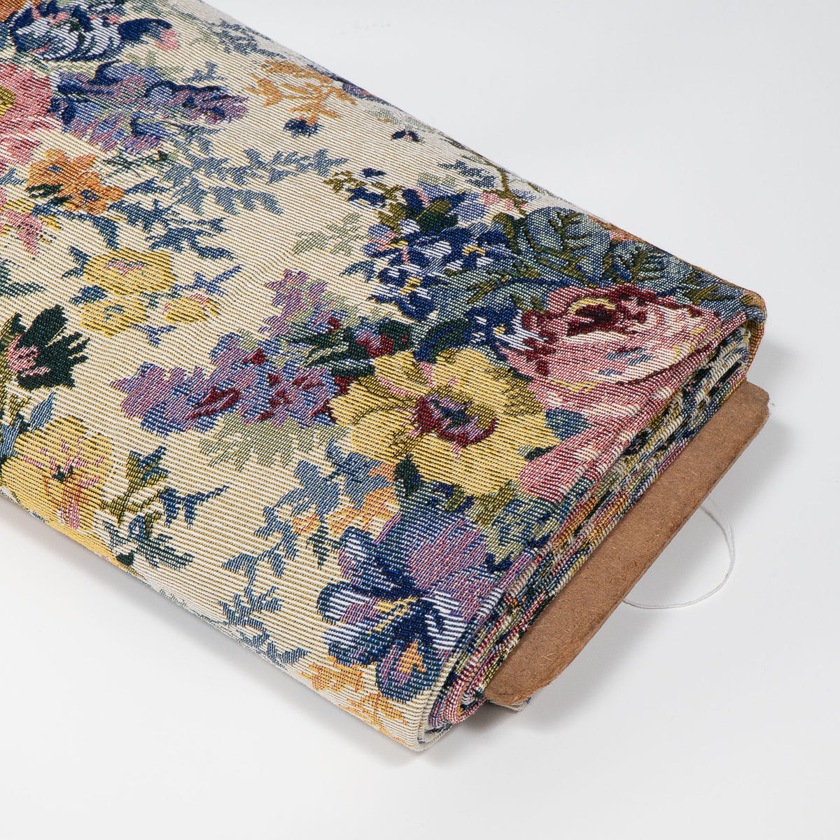 Multicolor Floral Design Cotton Blend Jacquard Fabric for Furnishing | Width: 54"