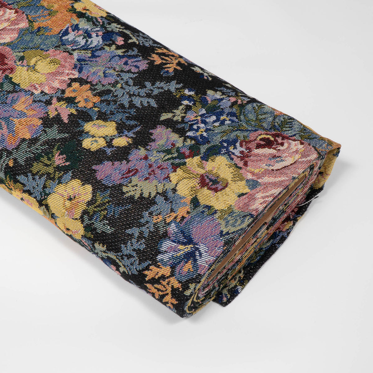 Multicolor Floral Design Cotton Blend Jacquard Fabric for Furnishing | Width: 54"