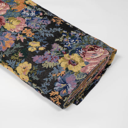 Multicolor Floral Design Cotton Blend Jacquard Fabric for Furnishing | Width: 54"