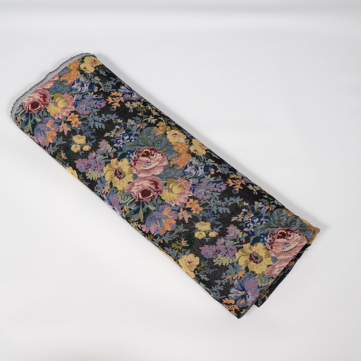 Multicolor Floral Design Cotton Blend Jacquard Fabric for Furnishing | Width: 54"