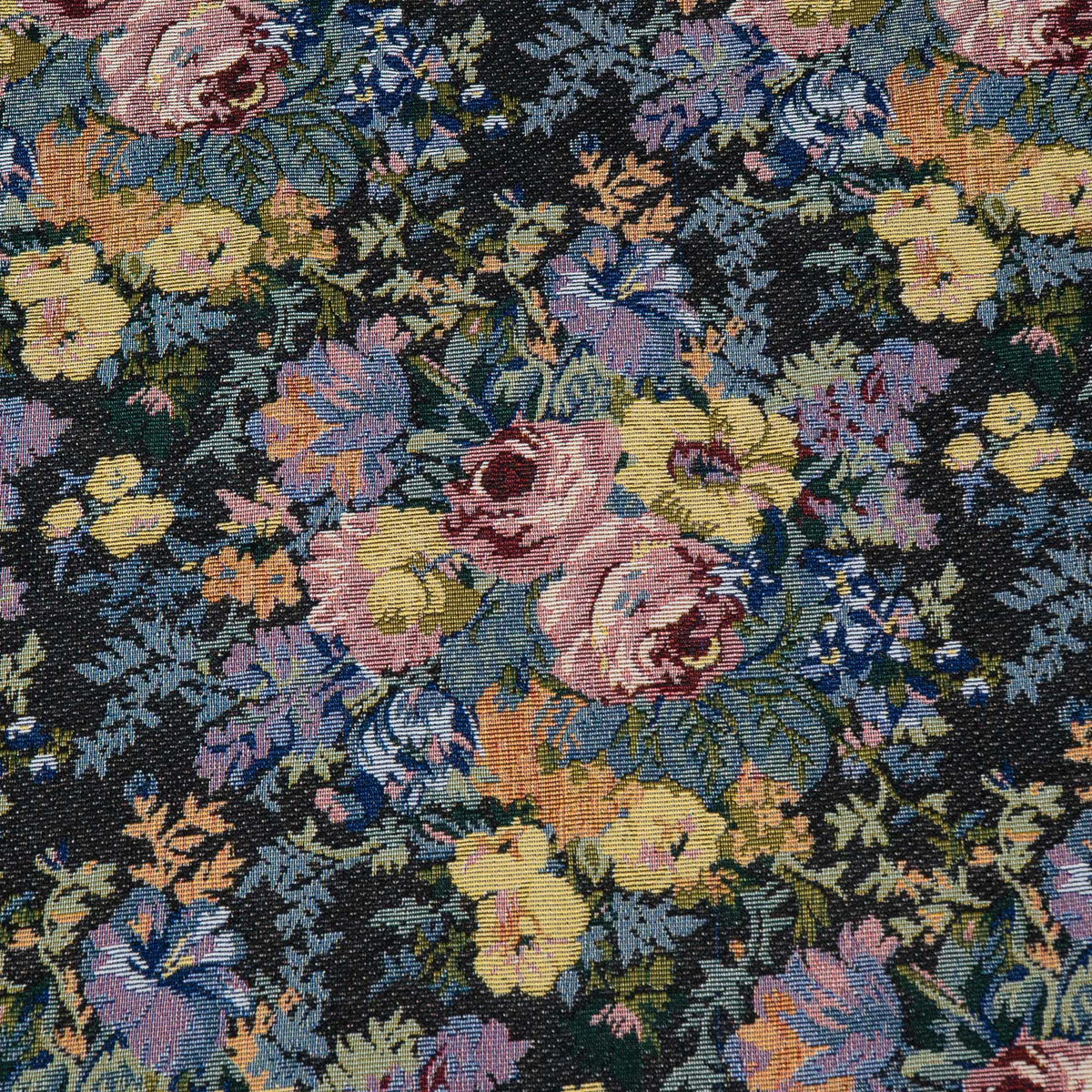 Multicolor Floral Design Cotton Blend Jacquard Fabric for Furnishing | Width: 54"