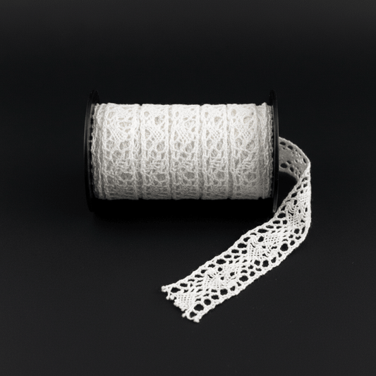 White Dyeable Crochet Lace (Width : 0.5 Inch & Sku: K-100)