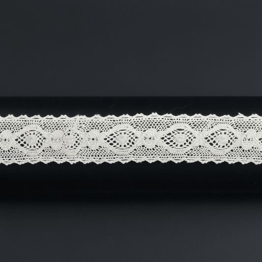 White Dyeable Crochet lace (Width : 1 Inch & Sku: K-12)