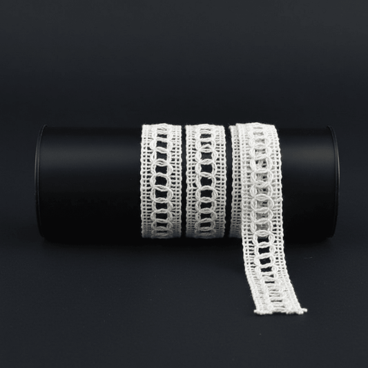 White Dyeable Crochet lace (Width : 0.5 Inch & Sku: K-13)