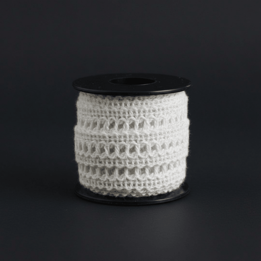 White Dyeable Crochet lace (width : 1 cm & Sku: K-14)