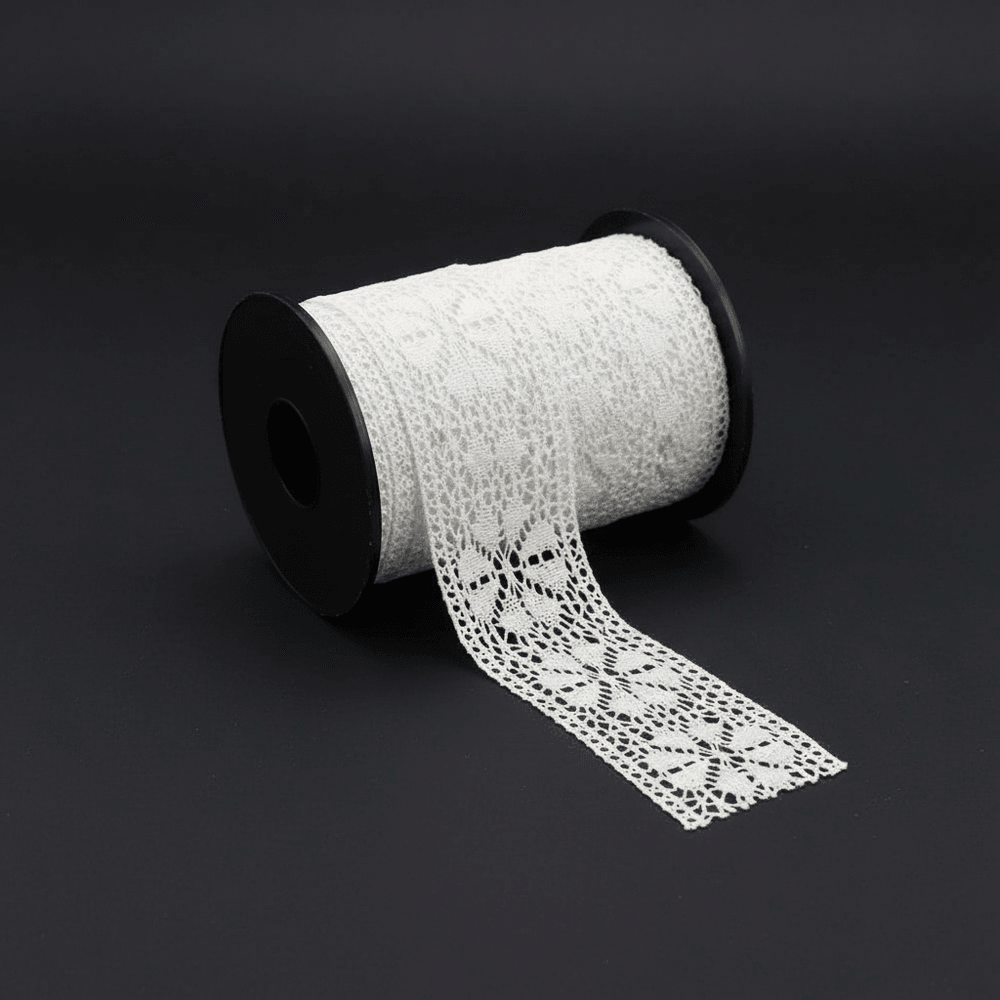 White Dyeable Crochet lace (Width : 1 Inch & Sku: K-19)