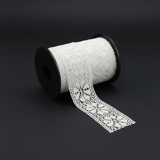 White Dyeable Crochet lace (Width : 1 Inch & Sku: K-19)