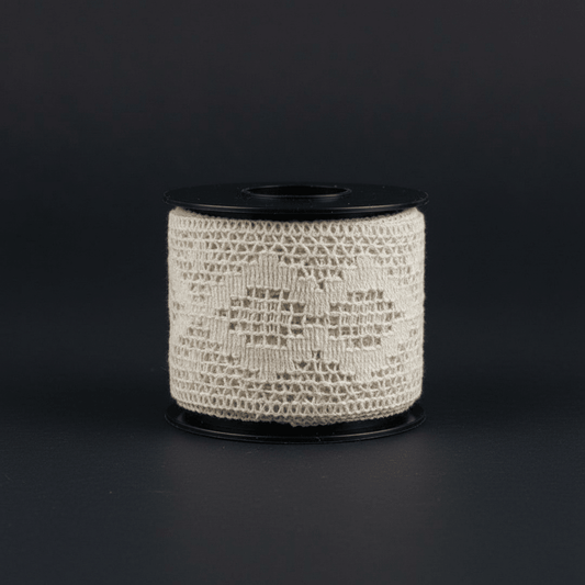 White Dyeable Crochet lace (Width : 2 Inch & Sku: K-24)