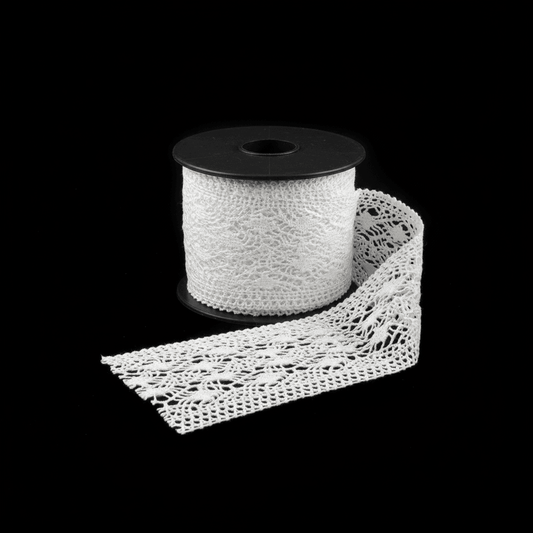 White Dyeable Crochet lace (Width : 2.5 Inch & Sku: K-28)
