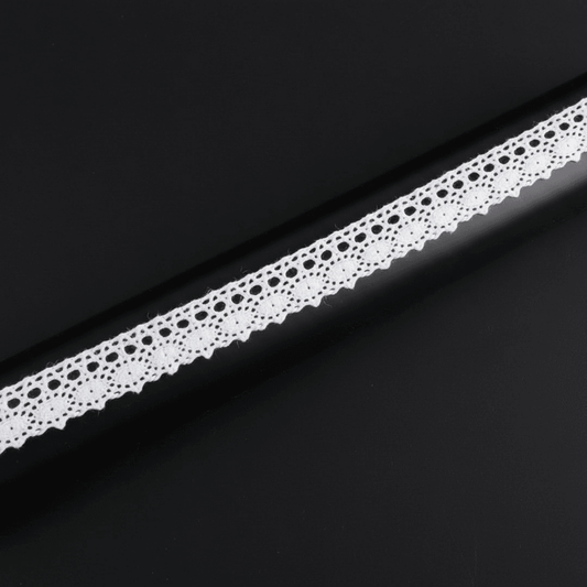 White Dyeable Crochet lace (Width : 1 cm & Sku: K-29)