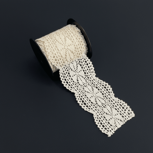 White Dyeable Crochet lace (Width : 2 Inch & Sku: K-30)