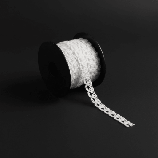 White Dyeable Crochet lace (Width : 1 cm & Sku: K-34)