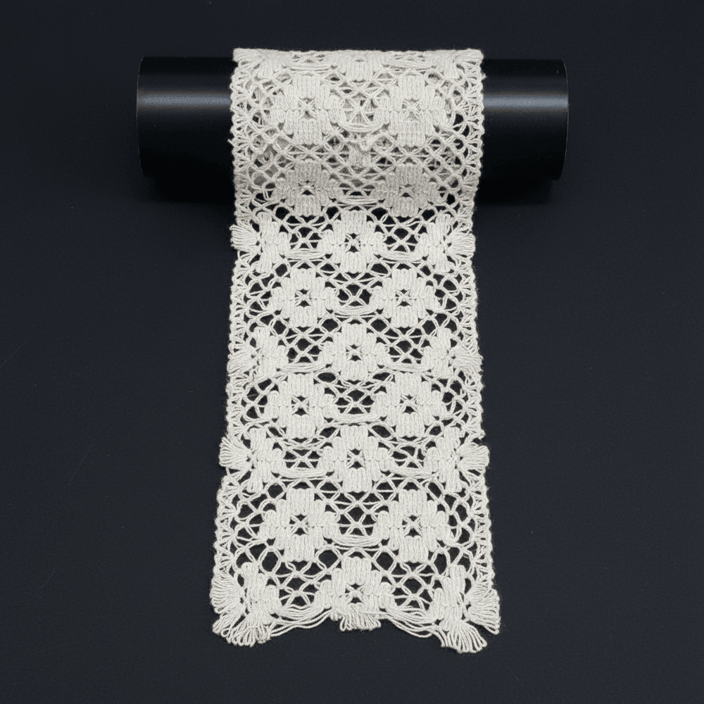 White Dyeable Crochet Lace (Width : 4 Inch & Sku: K-35)