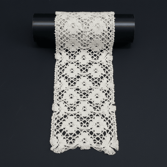 White Dyeable Crochet Lace (Width : 4 Inch & Sku: K-35)