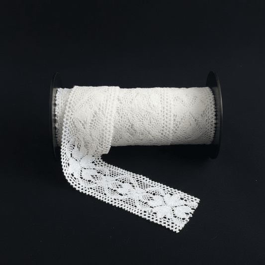 White Dyeable Crochet Lace (Width : 1.5 Inch & Sku: K-37)