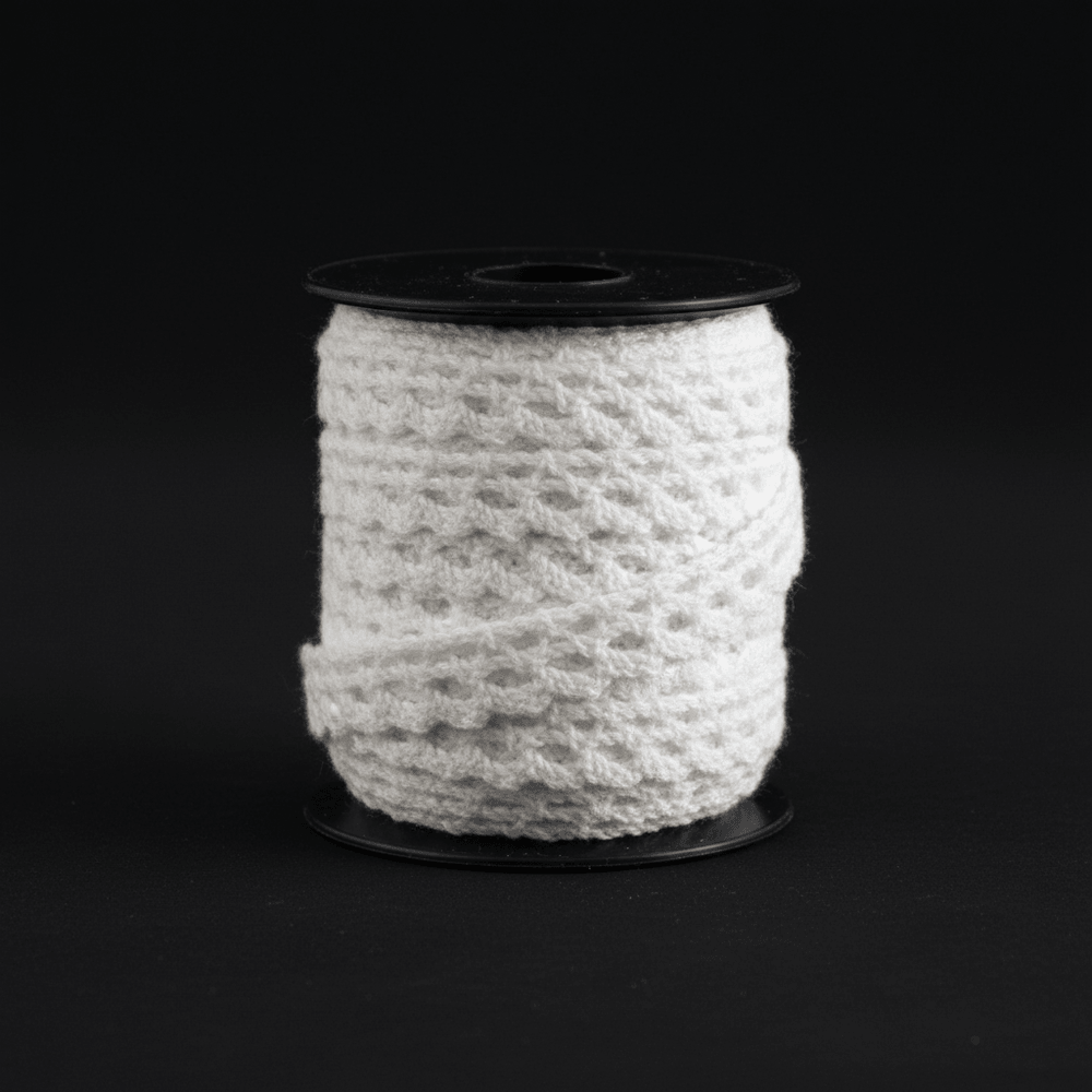 White Dyeable Crochet Lace (Width ; 1 cm & Sku: K-39)