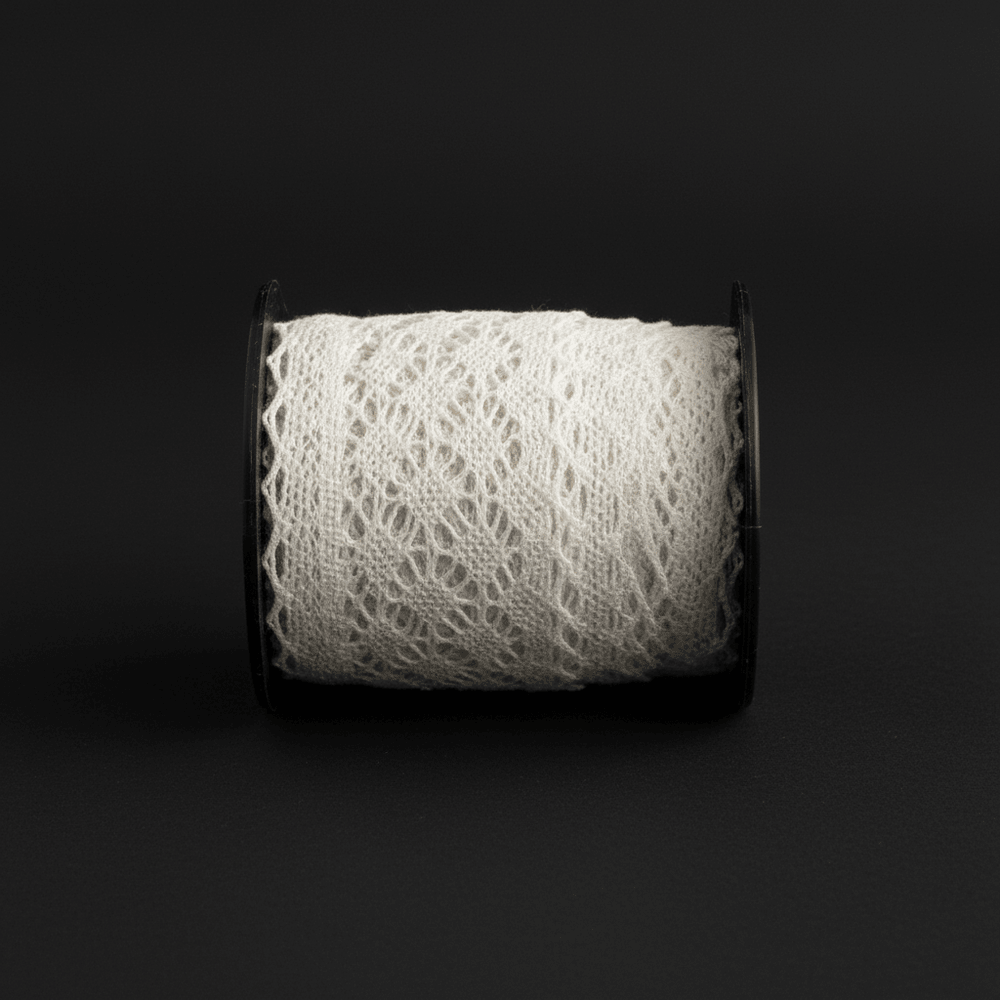White Dyeable Crochet lace (Width : 1.5 Inch & Sku: K-4)