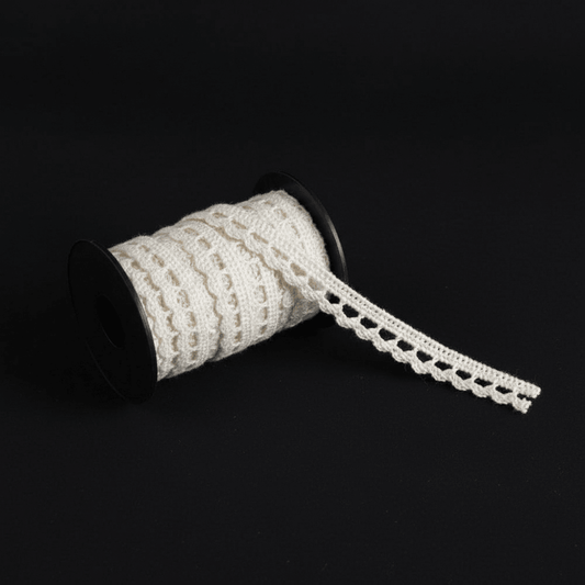 White Dyeable Crochet Lace (Width : 1 cm & Sku: K-41)
