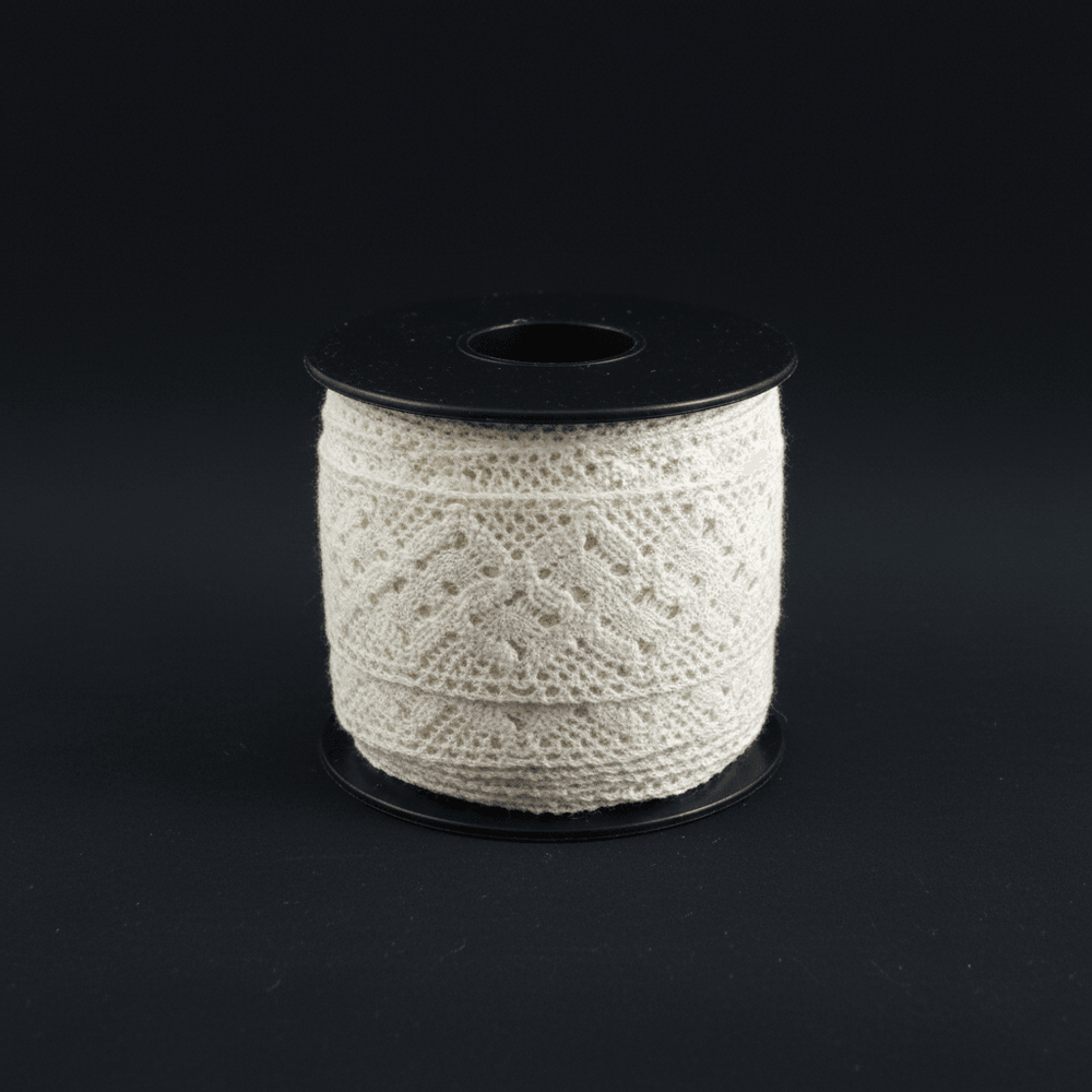 White Dyeable Crochet Lace (Width : 1 Inch & Sku: K-48)