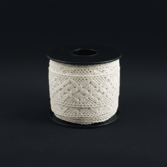 White Dyeable Crochet Lace (Width : 1 Inch & Sku: K-48)