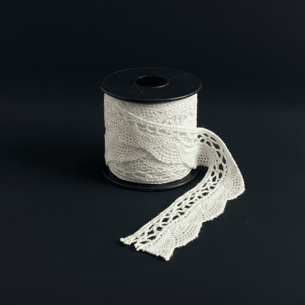 White Dyeable Crochet Lace (Width : 1 Inch & Sku: K-50)
