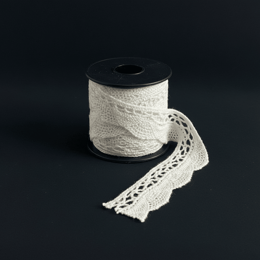 White Dyeable Crochet Lace (Width : 1 Inch & Sku: K-50)