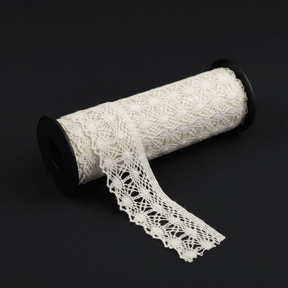 White Dyeable Crochet Lace (Width : 1 Inch & Sku: K-51)