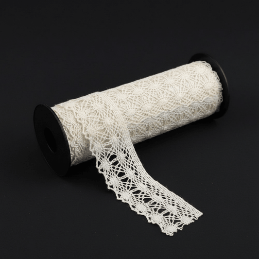 White Dyeable Crochet Lace (Width : 1 Inch & Sku: K-51)