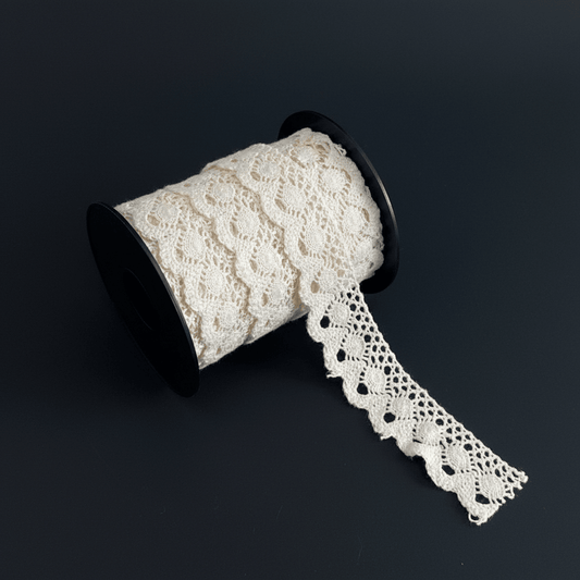 White Dyeable Crochet Lace (Width : 0.5 Inch & Sku: K-55)