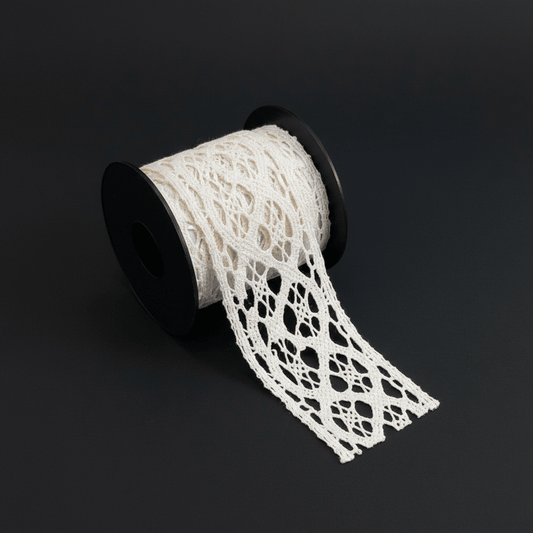 White Dyeable Crochet Lace (Width : 1.5 Inch & Sku: K-56)