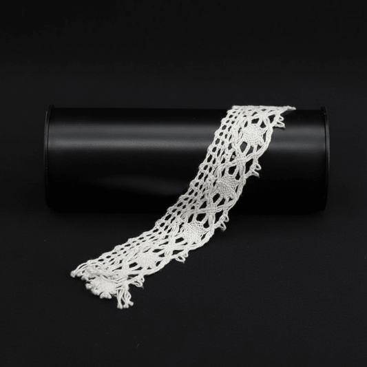 White Dyeable Crochet Lace (Width : 1 Inch & Sku: K-63)