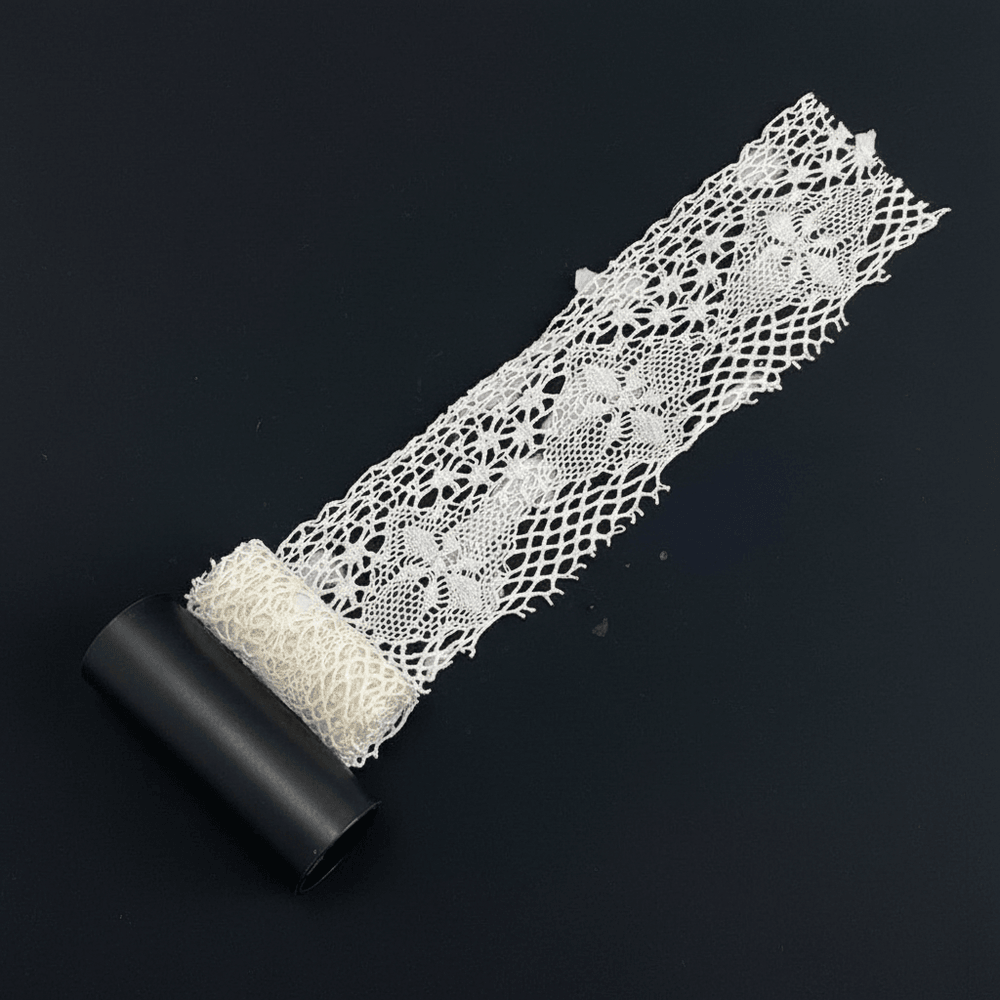White Dyeable Crochet Lace (Width : 2 Inch & Sku: K-65)