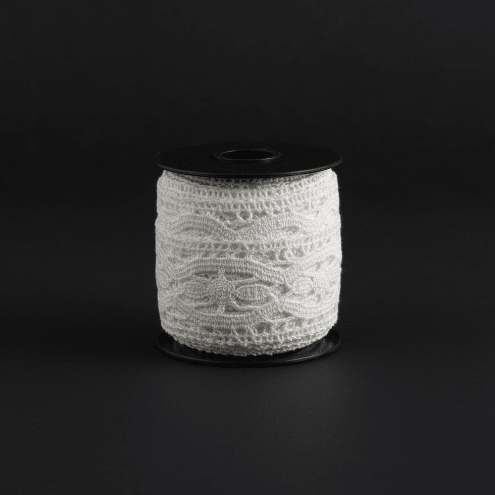 White Dyeable Crochet Lace (Width : 1 Inch & Sku: K-68)