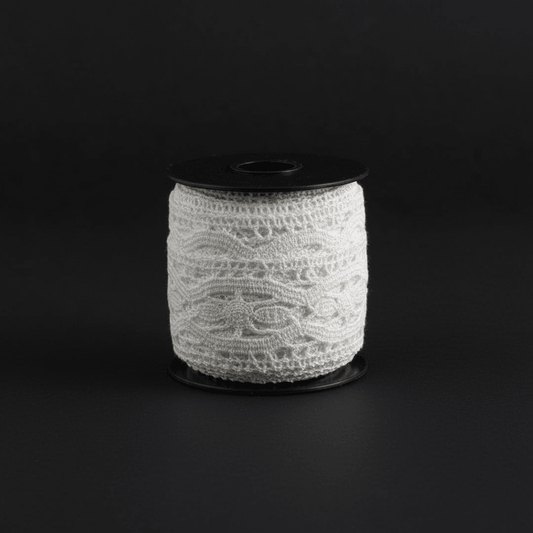 White Dyeable Crochet Lace (Width : 1 Inch & Sku: K-68)